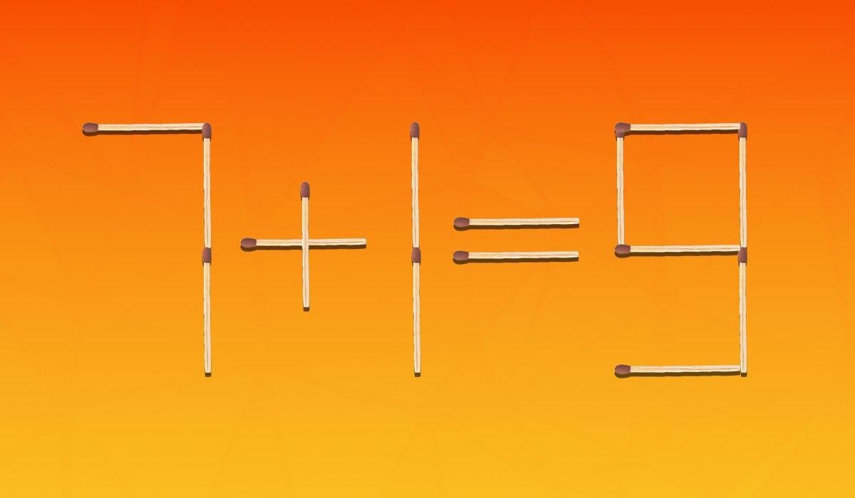 Qs os 2 fósforos a mover: 97% das pessoas não conseguem responder em 8 segundos