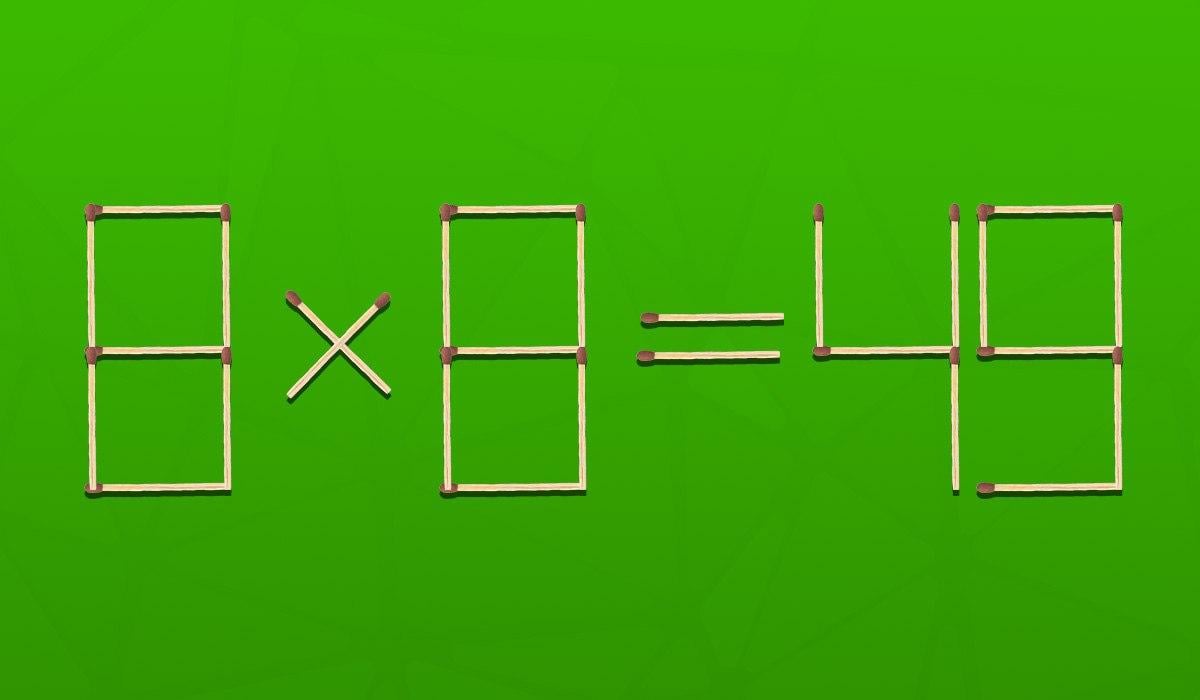 Desafio cerebral: tens de mover um fósforo para corrigir um erro