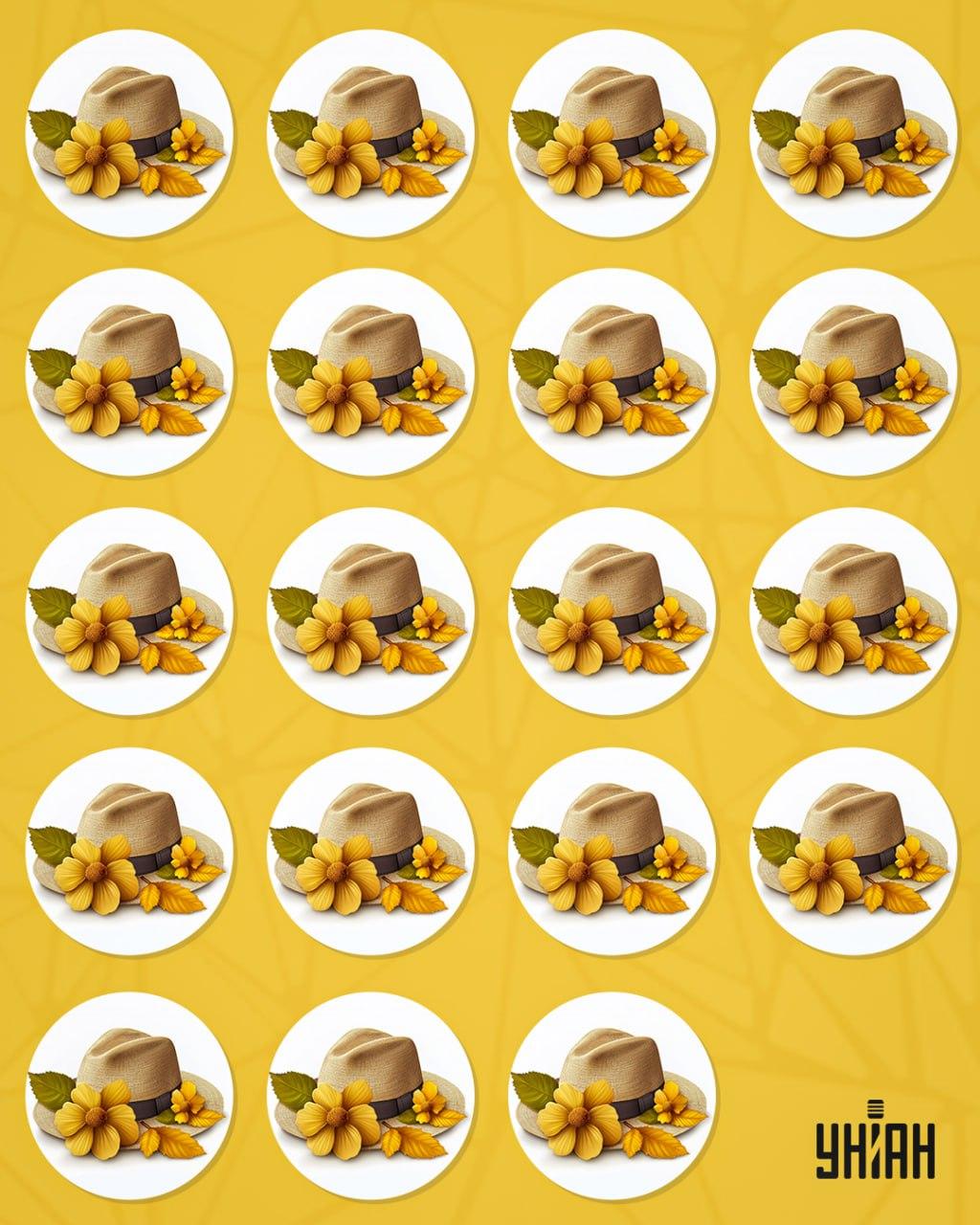 Precisamos de encontrar um chapéu estranho entre uma pilha de outros / collage Moje