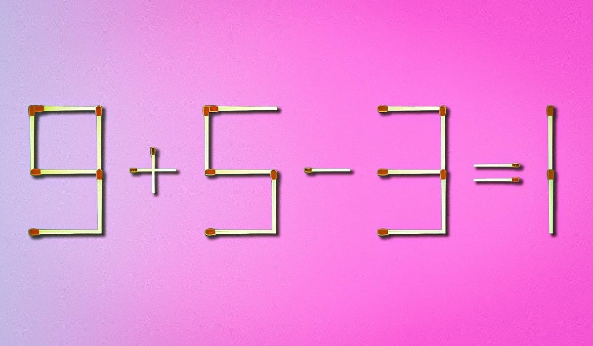 Teste de QI: só precisa de mover um palito de fósforo